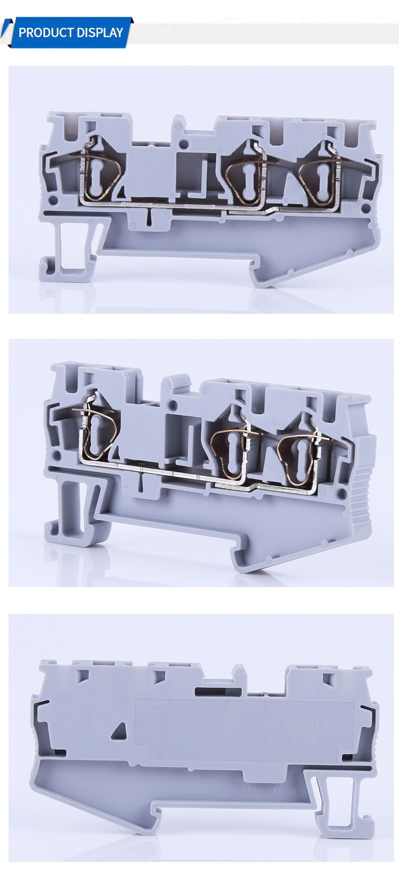 St4 Wire Winston ST4-TWIN Terminals Block High Quality Nylon DIN Rail Brass ...